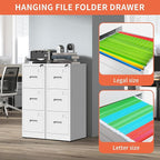 OPTYMIRA 3 Drawer Metal File Cabinet - Image 4