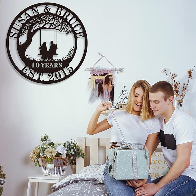 Personalized Wedding Anniversary Sign Gifts, Custom 50th 40th 65th 60th 25th - Image 2