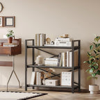 Homeiju 3 Tier Bookshelf 31.49" Width, Wood and Metal Etagere Bookcase - Image 6