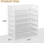 Subekyu 6-Tier Desk Paper Organizer, Desktop File Letter Tray - Image 6