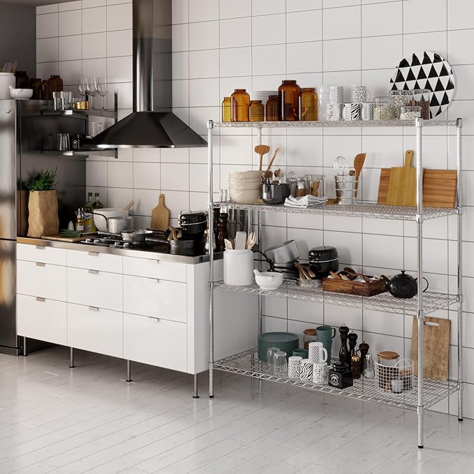 Regal Altair 21" Deep x 54" Wide x 64" Height Wire Shelving Kit | 4-Tier | NSF - Image 6