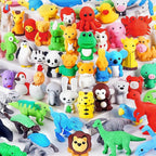 URSKYTOUS 60Pcs Animal Erasers Kids Desk Pets Pencil Erasers 3D Puzzle Bulk by URSKYTOUS