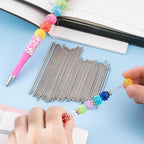 50 Pcs Rust-Resistance Stainless Steel Pen Extenders for Beadable Pens, Beadable Pen Extender Rods, Metal Blank Bars for Beadable Pens (2.83Inches, 3.81 Inches)