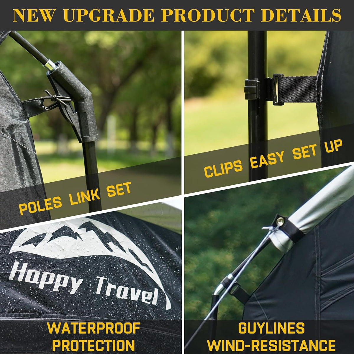 happy travel bike storage shed tent, waterproof portable, front angle view