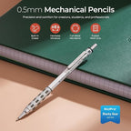 Nicpro Blocky Gear 0.5 mm Mechanical Pencil Set in Case, Metal Pencil - Image 2