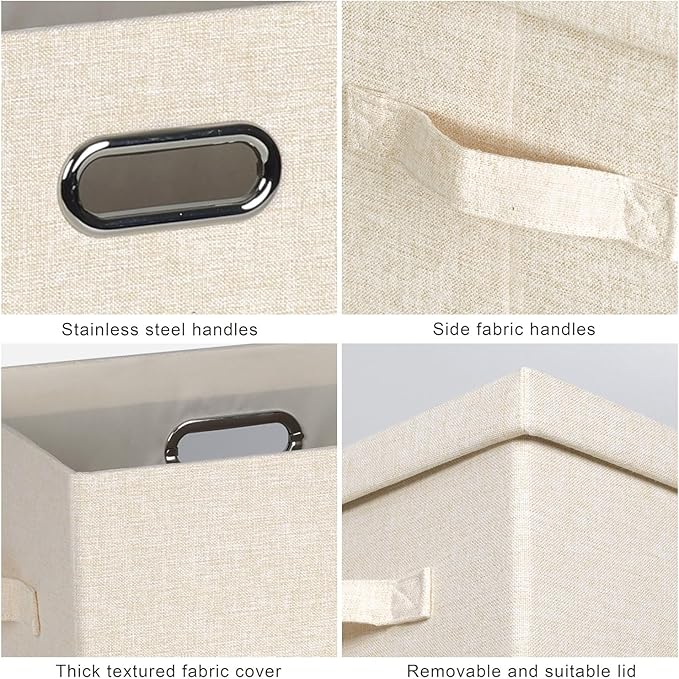 Graciadeco Large 17" 36 Quart Collapsible Stackable Storage Bins - Image 7