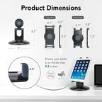 EHO Tablet Kiosk Stand, 360° Rotating Commercial Tablet Stand, Retail Kiosk - Image 4