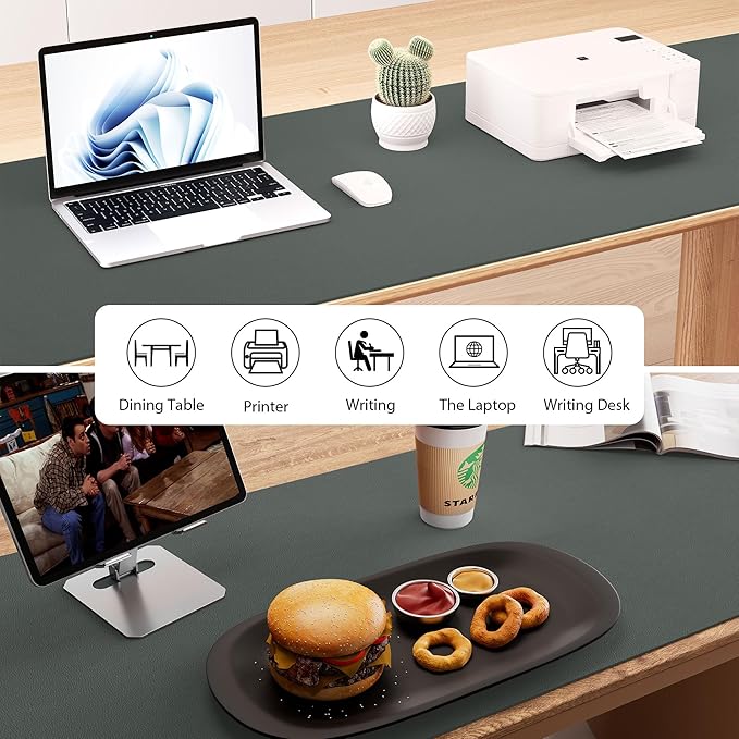 Aothia Leather Desk Pad Protector, Office Desk Mat, Large Mouse Pad, Laptop - Image 6