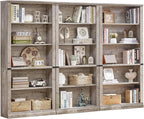 RWYHG 70" Grey Tall Bookshelf Set of 3, 5-Tier Thick Wooden Book Shelf by RWYHG