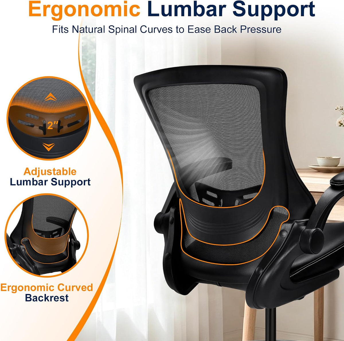 Misolant Drafting Chair for Standing Desk, Tall Office Chair with Adjustable ...