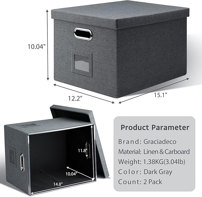 File Organizer, Collapsible Storage Filling Box - Image 2