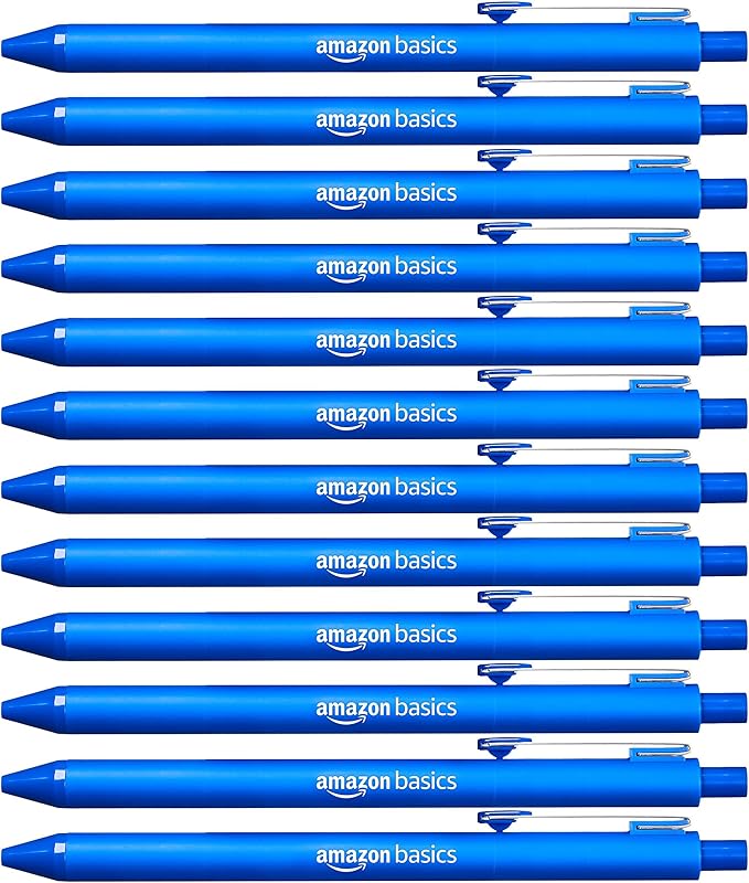 Amazon Basics Retractable Ballpoint Pens, Smooth Writing by AmazonBasics