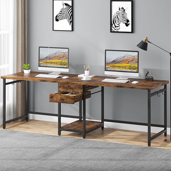 Tribesigns Two Person Desk, 79 Inch Double Desk - Image 4