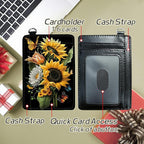 BWEGRHE Small Travel Wallets, Sunflowers Butterfly Slim Minimalist Front Pocket - Image 5