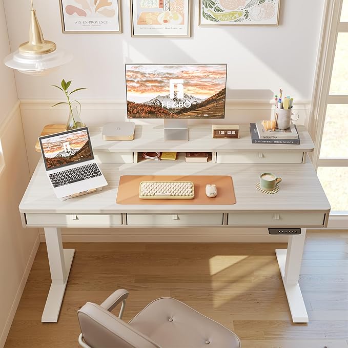 FEZIBO Height Adjustable Electric Standing Desk - Image 2