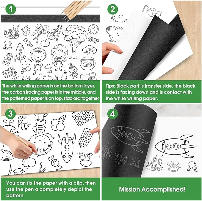 psler 100 Sheets Carbon Paper Sheets, Carbon Transfer Paper - Image 4