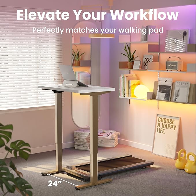 HUANUO 32" Small Electric Standing Desk Adjustable Height, 4 Memory Height - Image 8