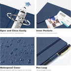 Ospelelf Vintage Hardcover 3 Ring 2 inch Leather Binder, Professional Binders - Image 4