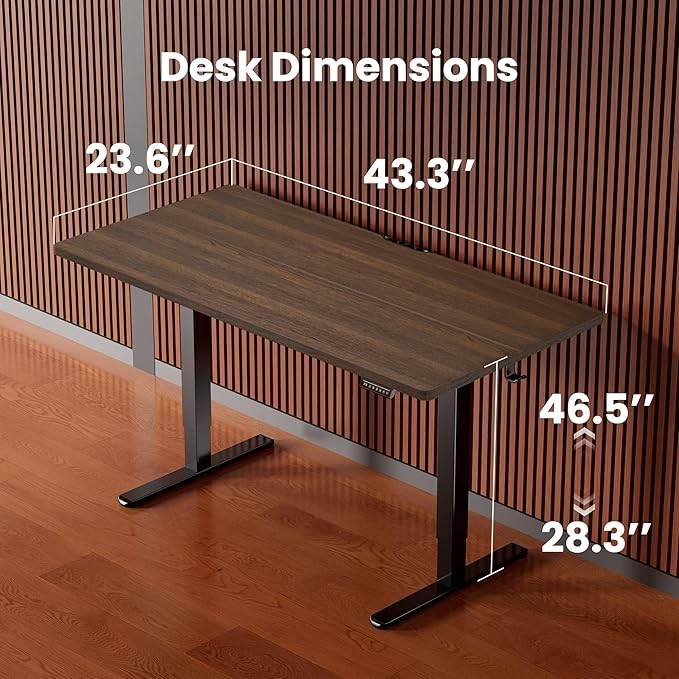 ErGear Electric Standing Desk, 44 x 24 Inches Height Adjustable Stand up Desk - Image 3