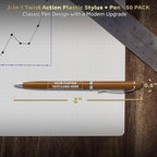 DISCOUNT PROMOS Custom Twist Action Plastic Stylus Pens, Personalized Bulk Pack - Image 5