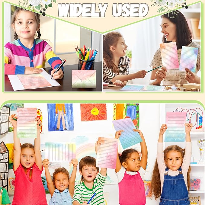 TaoBary 160 Pcs Stationery Paper Set 50 Double Sided Stationery Papers - Image 7