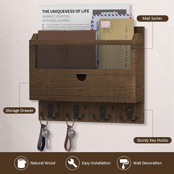 Nekon Mail Organizer with Drawer - Image 2