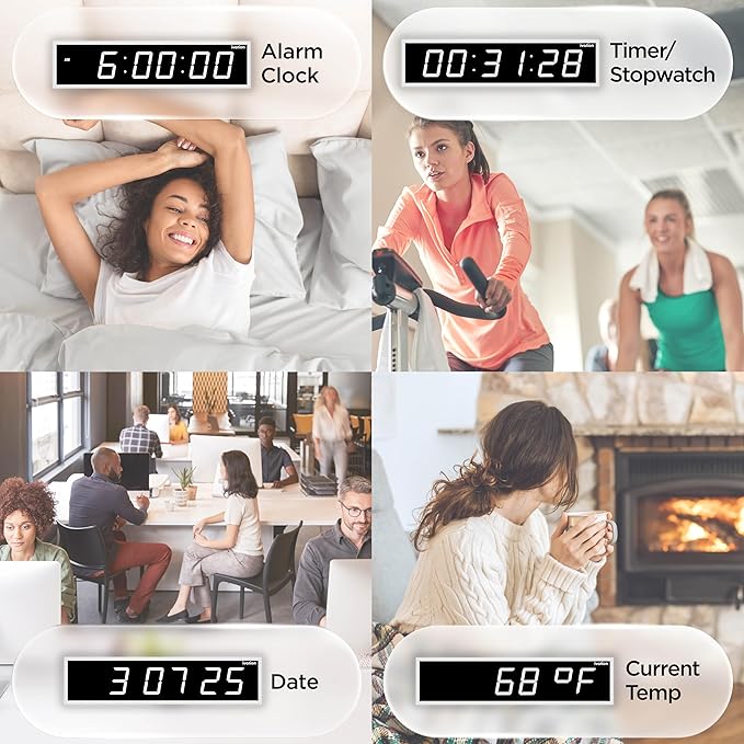 Ivation Huge Oversized 72" Large Digital LED Clock | Big Digital Clock - Image 3