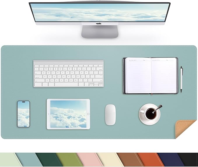 Leather Desk pad Protector, Large Desk mat by AFIING