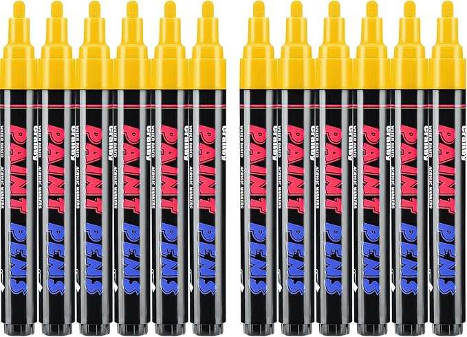 Craiiby Yellow Paint Pens Paint Markers by Craiiby