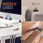 GLUIT Adhesive Desktop Cable Organizer 15 Slots Versatile Cord Holders Wire - Image 6