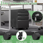 LONGLINK 3 Drawer Mobile File Cabinet - Image 6