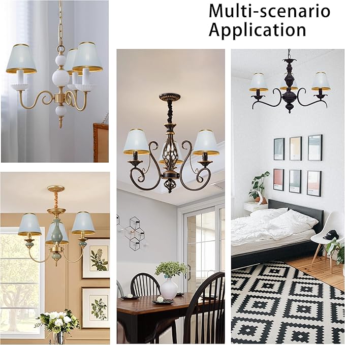 TAaMTYH small lamp shade chandelier shades set of 3，Fabric Lampshade - Image 6
