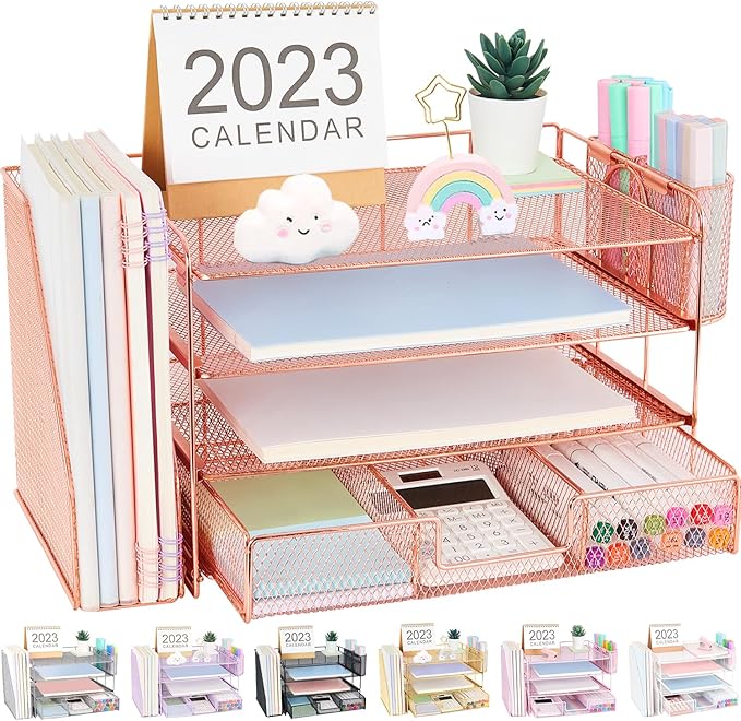 OPNICE Desk Organizer, 4-Tier Desktop File Organizer by OPNICE
