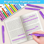 Duchong Highlighters, 30 Packs Purple Highlighter Bright Colors Bulk, Chisel - Image 6