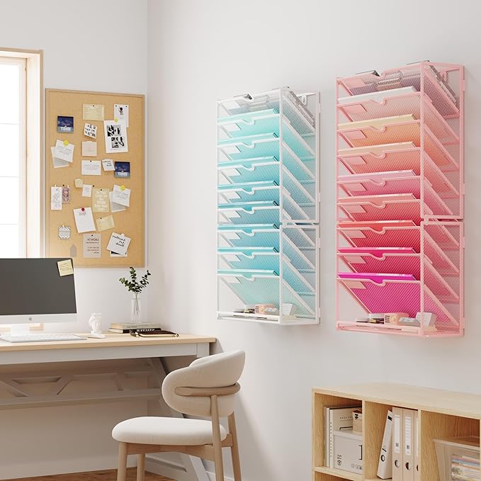 Lavatino 10-Tier Hanging Wall File Folders Organizer - Image 6
