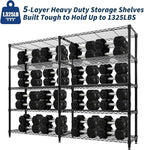 MilleLoom 5-Tier Storage Shelves, H-Shaped/L-shaped Shelf - Image 4