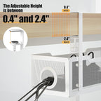Under Desk Cable Management Tray White, Cinati Wire Organizers No Drill - Image 2