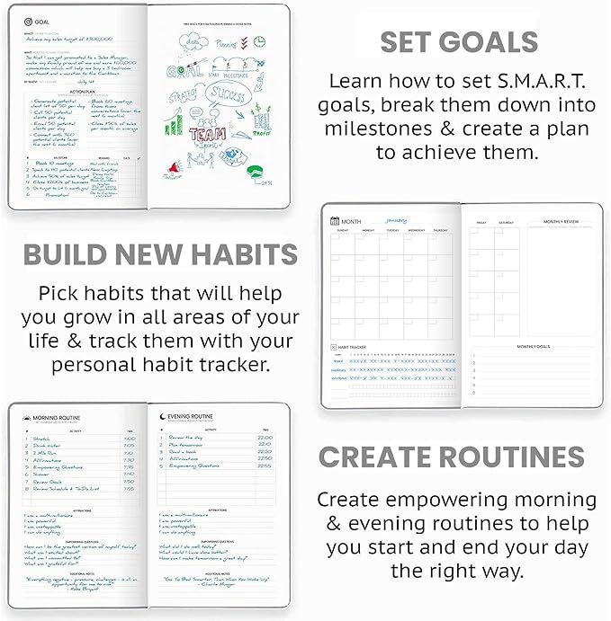 Wyze Planner Undated Daily Planner – 1-Year B5 Productivity Organizer - Image 3