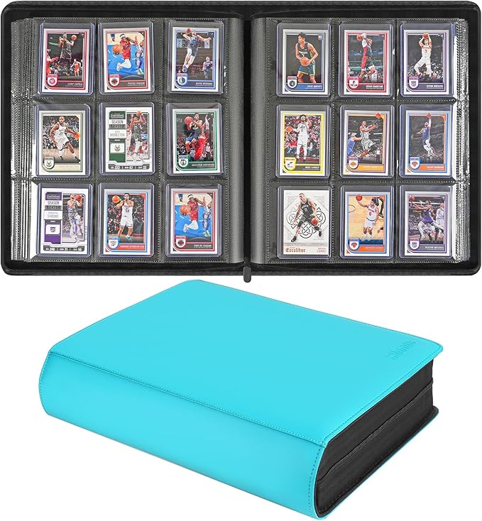 Sibonic 9 Pocket TopLoader Binder, Holds 360 3”x4” Toploader Hard Cases by SIBONIC