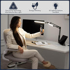 Glint Edge Double Head LED Desk Lamp, Ultra-Wide Coverage - Image 4
