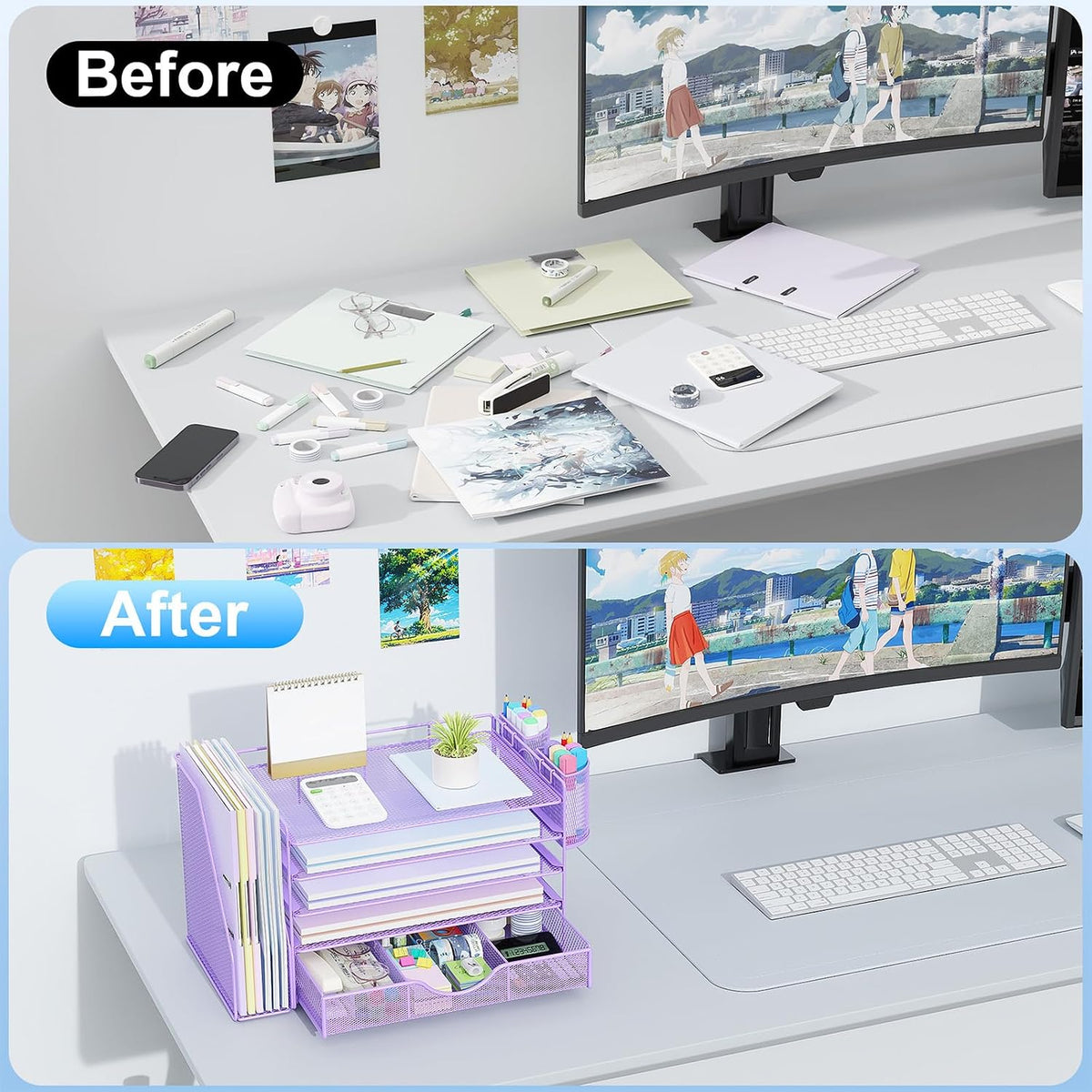 gianotter 5-Tier Desk Organizer with Drawers and File Holders
