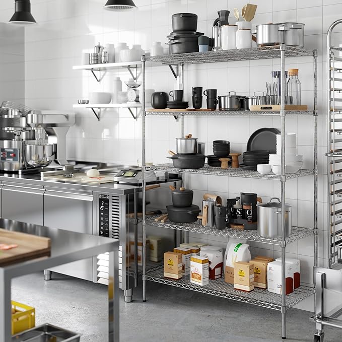 Regal Altair 21" Deep x 48" Wide x 74" Height Wire Shelving Kit | 5-Tier | NSF - Image 6