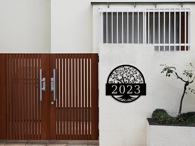 Tree Of Life Metal Wall Art Address Plaque, Custom House Address Plaques Sign - Image 3