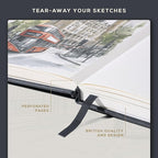 Beechmore Books Square Sketchbook – 8x8 Premium Vegan Leather Bound Large - Image 5