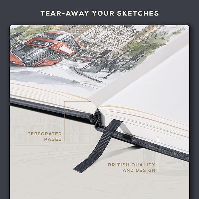 Beechmore Books Square Sketchbook – 8x8 Premium Vegan Leather Bound Large - Image 5