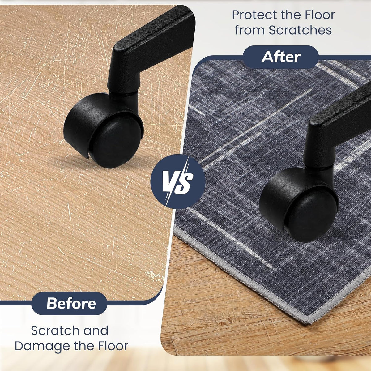 Office Chair Mat for Hardwood Floor&Tile Floor,48"X 60"