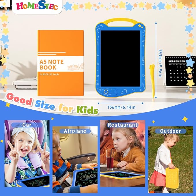 HOMESTEC Astrodraw Drawing Pad Toys, Colorful LCD Writing Tablet - Image 6