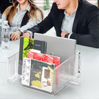Cuukie File Sorter Organizer, 5 Sections Acrylic Letter Tray - Image 7
