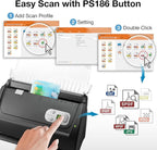 Plustek PS186 Desktop Document Scanner, - Image 3