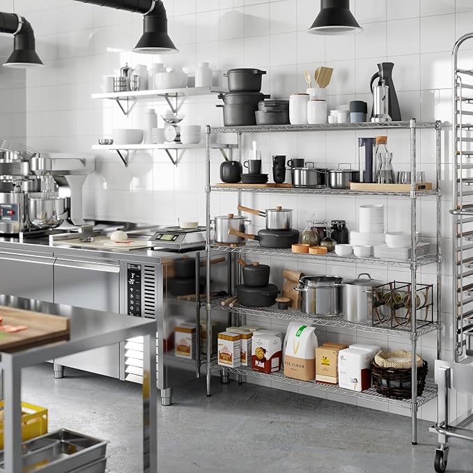 Regal Altair 14" Deep x 54" Wide x 64" Height Wire Shelving Kit | 5-Tier | NSF - Image 6